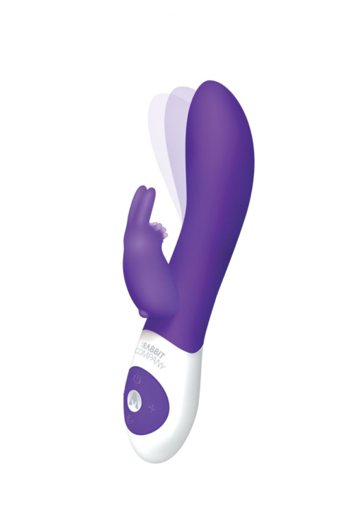 Фиолетовый вибромассажёр The Come Hither Rabbit с клиторальным отростком - 22 см. - 1