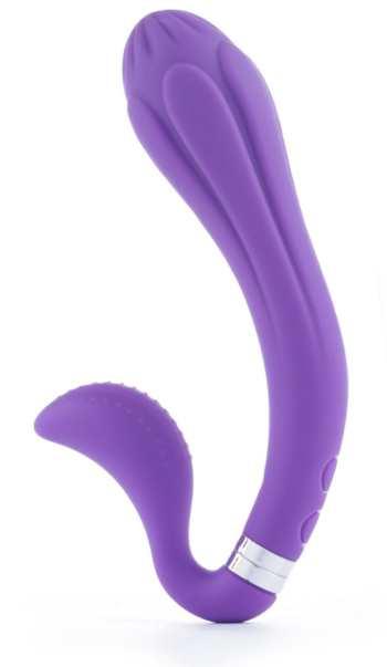 Фиолетовый силиконовый вибромассажёр THE LADY JADORE - 19 см.