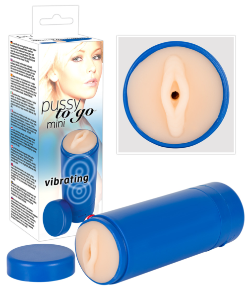 Вибромастурбатор-вагина Pussy to go mini vibrating - 0