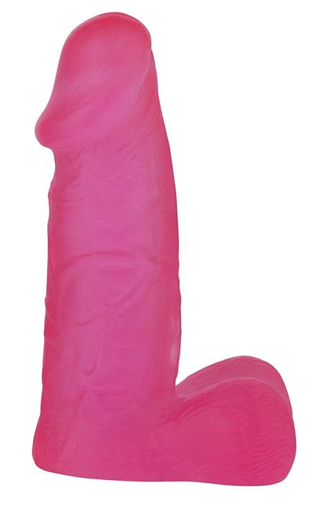 Розовый фаллоимитатор с мошонкой XSKIN 5 PVC DONG - 13 см. - 0