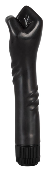 Чёрный вибратор-рука для фистинга The Black Fist Vibrator - 24 см. - 2