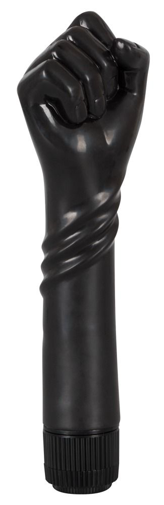 Чёрный вибратор-рука для фистинга The Black Fist Vibrator - 24 см. - 0