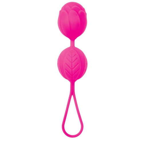 Розовые вагинальные шарики с петелькой для извлечения - 0
