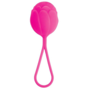 Розовый вагинальный шарик с петелькой для извлечения - 0