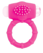Розовое эрекционное виброкольцо A-toys - 0