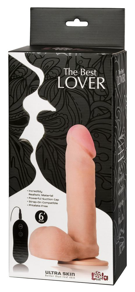 Реалистичный вибратор The Best Lover 6 с присоской - 20 см. - 0