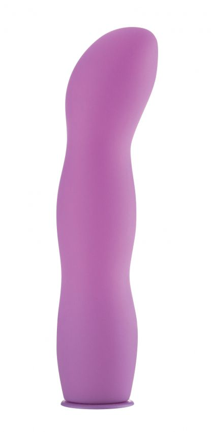 Фиолетовый страпон Deluxe Silicone Strap On 10 Inch с волнистой насадкой - 25,5 см. - 2