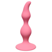 Розовая анальная пробка Curved Anal Plug Pink - 12,5 см. - 0