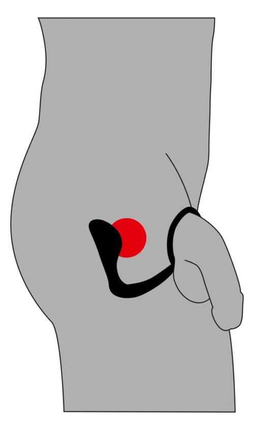 Чёрное эрекционное кольцо с анальной пробкой Black Velvets Ring Plug - 2