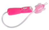 Розовая помпа-бабочка для клитора Permanent Kiss - 0