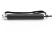 Чёрный кожаный стек с прямоугольным наконечником - 66 см. - 1