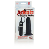 Чёрная анальная пробка 10-Function Adonis Vibrating Probes - 14 см. - 1