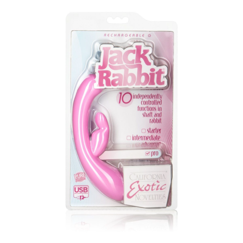 Перезаряжаемый вибратор Rechargeable G Jack Rabbit - 16,5 см. - 3