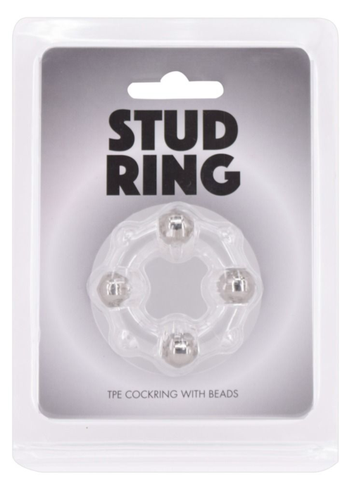 Эрекционное кольцо Stud Ring с бусинами - 1