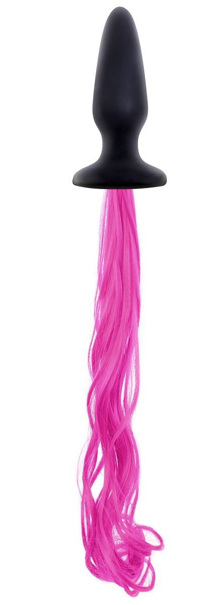 Анальная втулка с розовым хвостом Unicorne Tails - 0