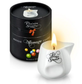 Массажная свеча с ароматом бубль-гума Bougie de Massage Gourmande Bubble Gum - 80 мл. - 0
