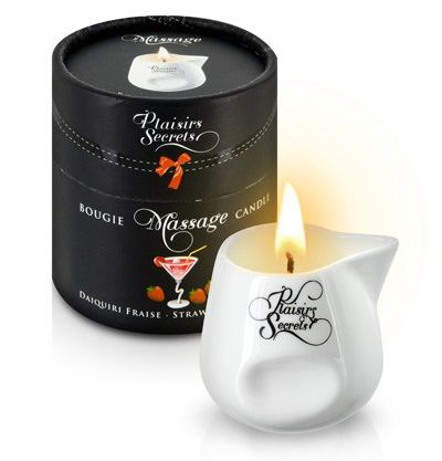 Массажная свеча с ароматом клубничного дайкири Bougie de Massage Daikiri Fraise - 80 мл. - 0