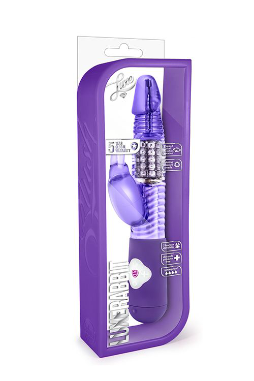 Фиолетовый вибратор с клиторальной стимуляцией Luxe Rabbit - 26 см. - 1