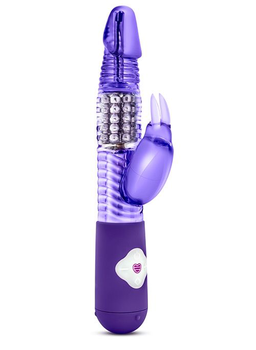 Фиолетовый вибратор с клиторальной стимуляцией Luxe Rabbit - 26 см. - 0