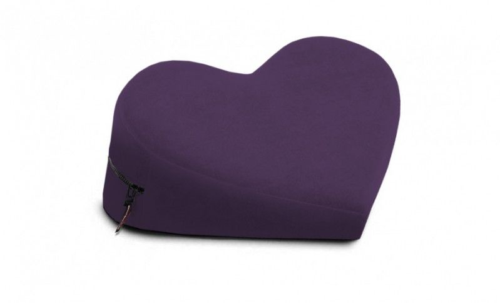 Фиолетовая малая вельветовая подушка-сердце для любви Liberator Retail Heart Wedge - 0
