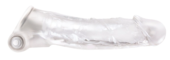 Прозрачная насадка с закрытой головкой и вибрацией Renegade Manaconda - 18,3 см. - 0