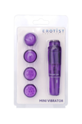 Фиолетовая виброракета Erotist с 4 насадками - 2