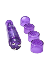 Фиолетовая виброракета Erotist с 4 насадками - 1