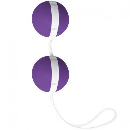 Фиолетово-белые вагинальные шарики Joyballs Bicolored - 0