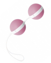 Нежно-розовые вагинальные шарики Joyballs Bicolored - 0