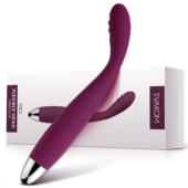 Фиолетовый вибратор Cici Violet с гнущейся головкой - 18,2 см. - 1