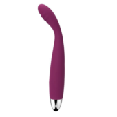 Фиолетовый вибратор Cici Violet с гнущейся головкой - 18,2 см. - 0