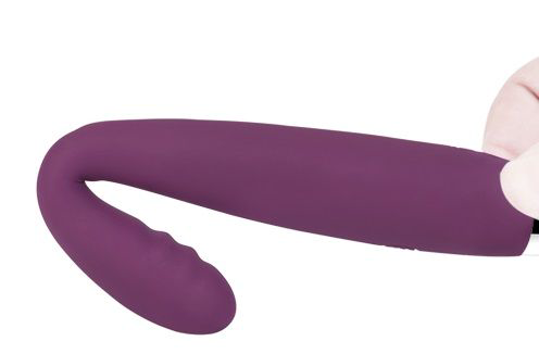 Фиолетовый вибратор Cici Violet с гнущейся головкой - 18,2 см. - 3