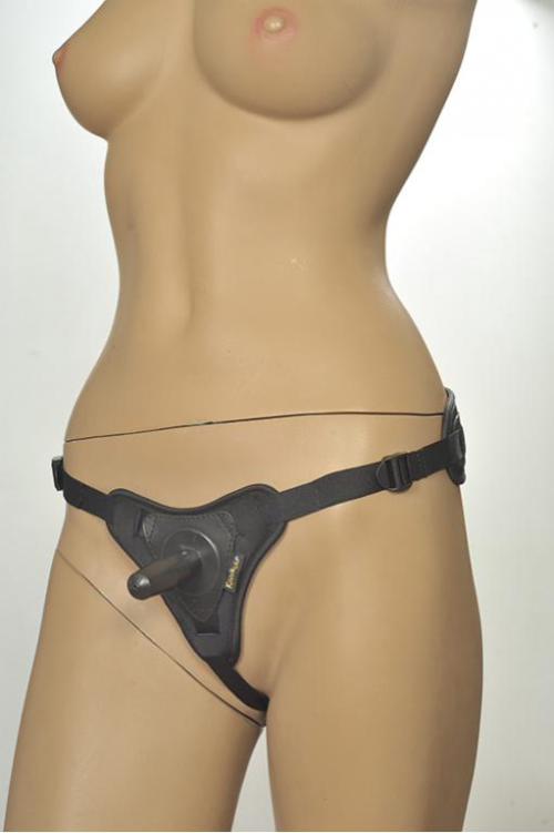 Чёрные трусики с плугом Kanikule Strap-on Harness Anatomic Thong - 1