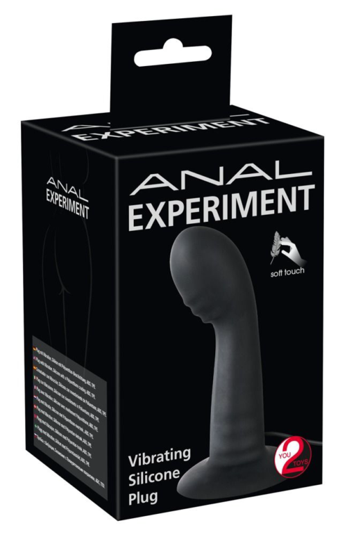 Чёрная анальная вибровтулка Anal Experiment - 13,5 см. - 4