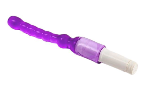 Светло-фиолетовый анальный стимулятор с вибрацией - 23,5 см. - 0