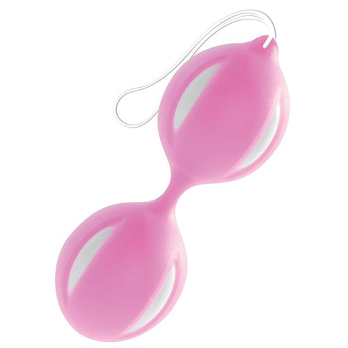 Розово-белые вагинальные шарики - 0