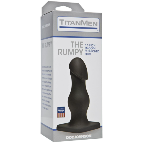 Чёрная анальная пробка TitanMen The Rumpy - 16,5 см. - 1