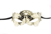 Золотистая металлическая маска Butterfly Masquerade Mask - 0