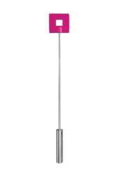 Розовая шлёпалка Leather Square Tiped Crop с наконечником-квадратом - 56 см. - 0