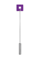 Фиолетовая шлёпалка Leather Square Tiped Crop с наконечником-квадратом - 56 см. - 0