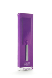 Фиолетовая прямоугольная шлёпалка Leather Paddle - 35 см. - 1