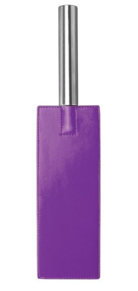 Фиолетовая прямоугольная шлёпалка Leather Paddle - 35 см. - 0