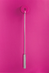 Розовая шлёпалка Leather Circle Tiped Crop с наконечником-кругом - 56 см. - 1