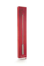 Красная шлёпалка Leather Cross Tiped Crop с наконечником-крестом - 56 см. - 1