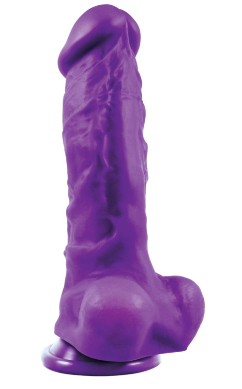 Фиолетовый фаллоимитатор Pleasures Thick 8 Dildo - 23,8 см. - 0