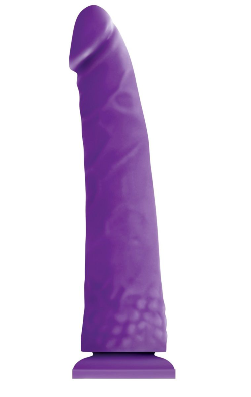 Фиолетовый фаллоимитатор без мошонки Pleasures Thin 8 Dildo - 20 см. - 0