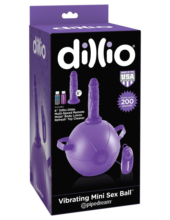 Фиолетовый надувной мяч с вибронасадкой Vibrating Mini Sex Ball - 15,2 см. - 2