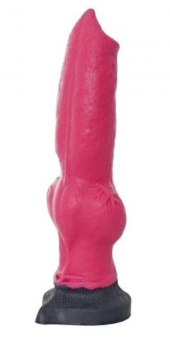 Розовый фаллоимитатор собаки Акита - 25 см. - 1
