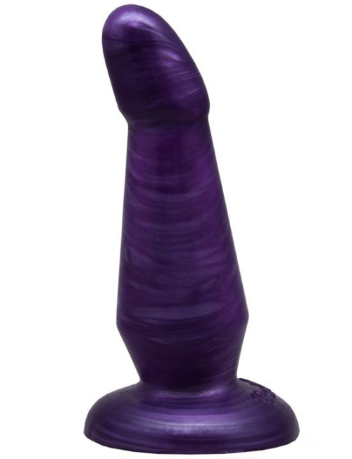 Фиолетовая нелевая изогнутая анальная пробка - 13 см. - 0