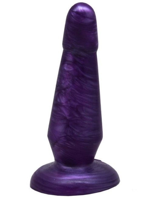 Фиолетовая нелевая изогнутая анальная пробка - 13 см. - 1